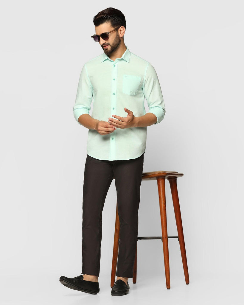 Casual Mint Solid Shirt - Lang