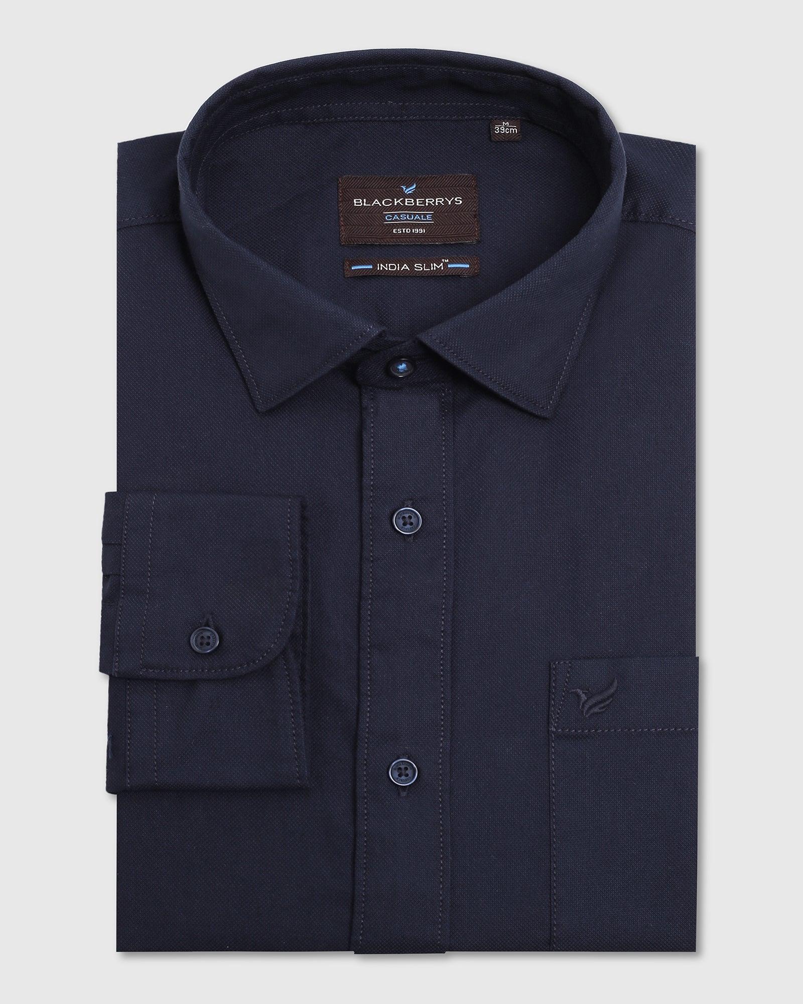 Casual Shirt In Navy (Lure) - Blackberrys