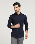Casual Navy Solid Shirt - Pareto