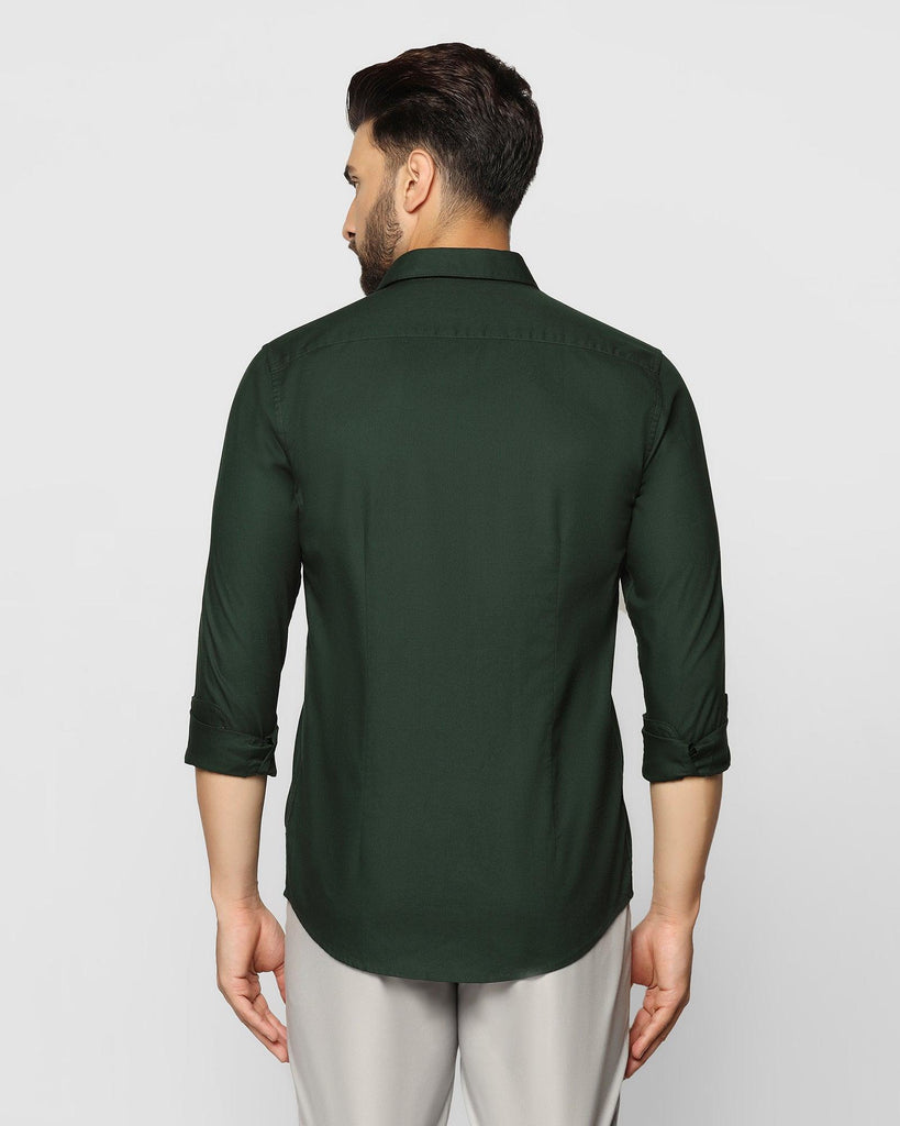 Casual Olive Solid Shirt - Lure