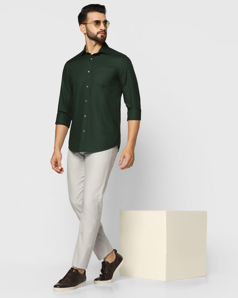 Casual Olive Solid Shirt - Lure