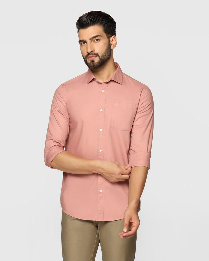 Casual Pink Solid Shirt - Lure