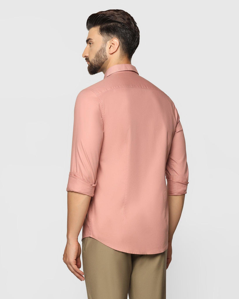 Casual Pink Solid Shirt - Lure