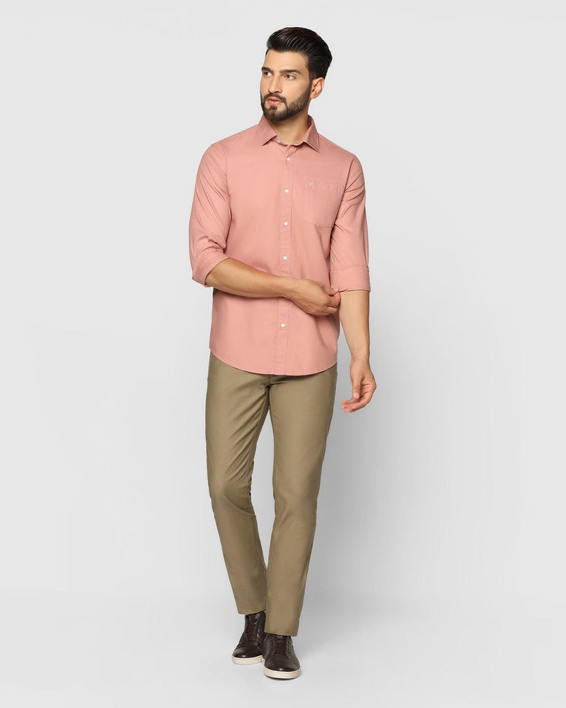 Casual Pink Solid Shirt - Lure