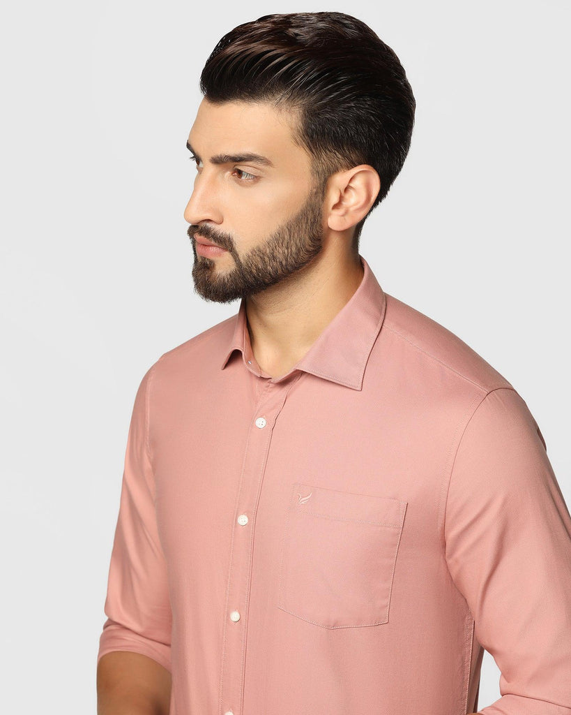 Casual Pink Solid Shirt - Lure