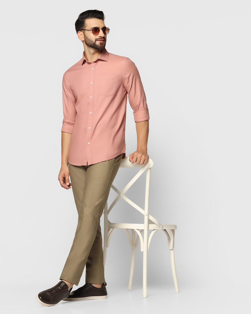 Casual Pink Solid Shirt - Lure