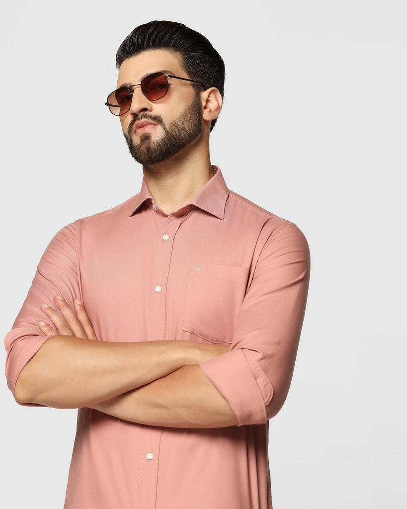 Casual Pink Solid Shirt - Lure