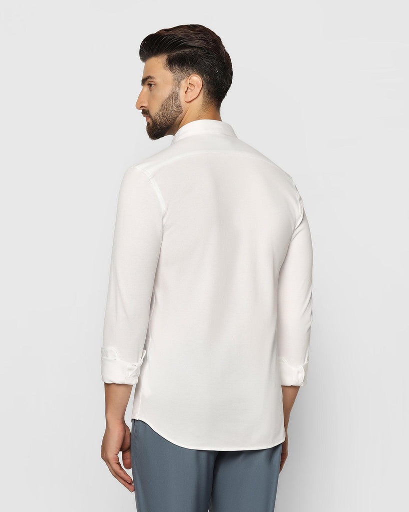 Casual White Solid Shirt - Pareto