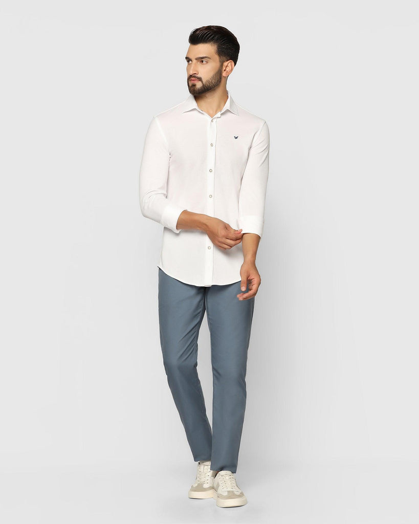 Casual White Solid Shirt - Pareto