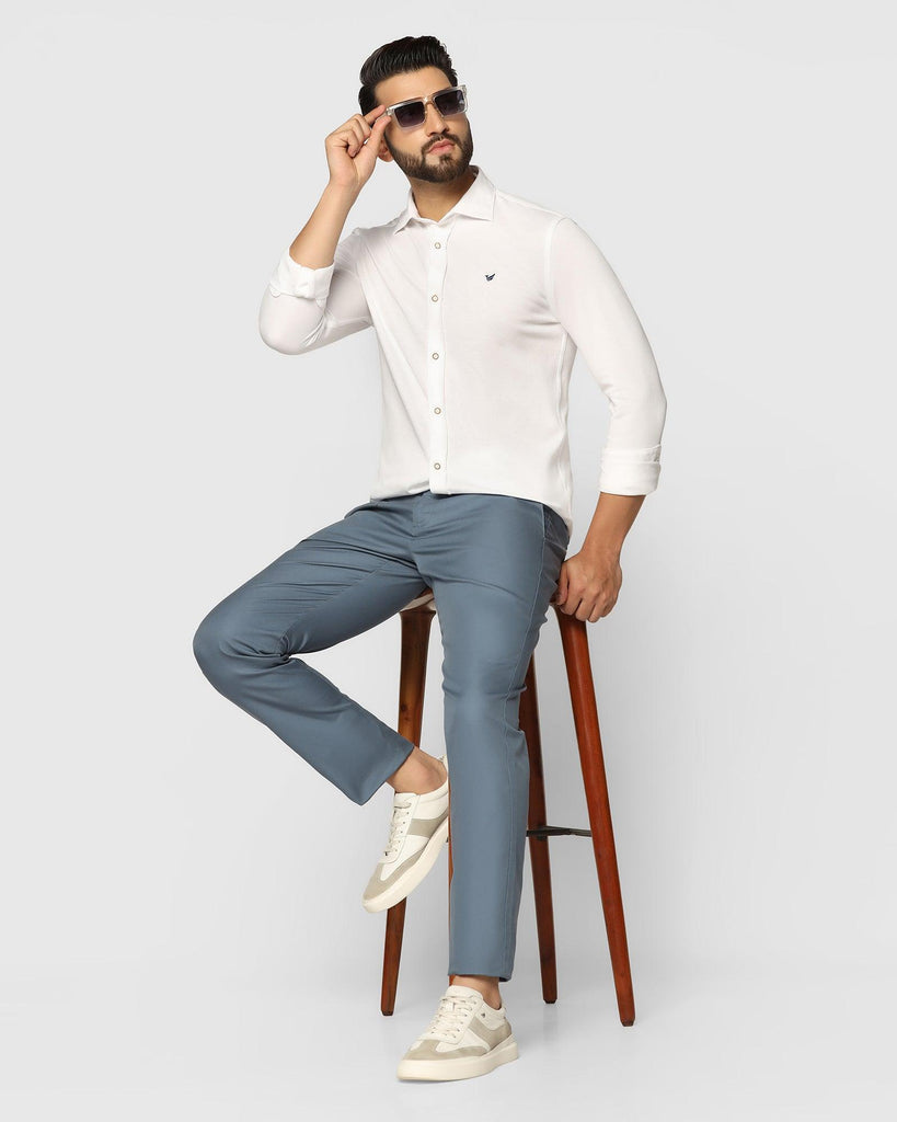 Casual White Solid Shirt - Pareto