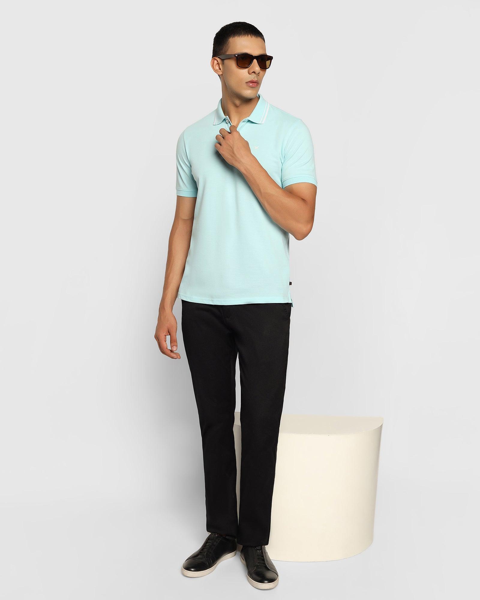 Polo T Shirt In Aqua (Klaus) - Blackberrys