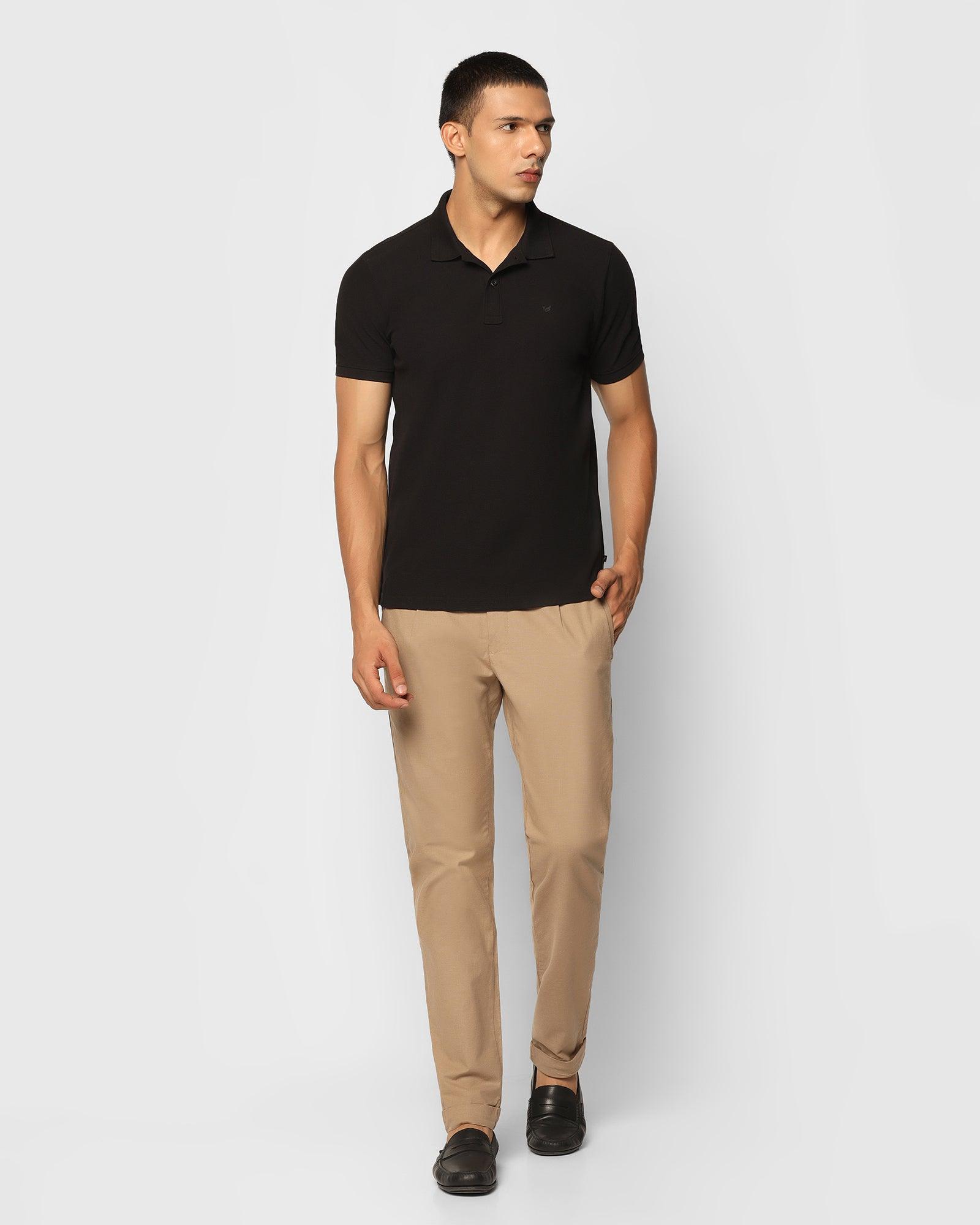 Polo Black Solid T Shirt - Jacob - Blackberrys