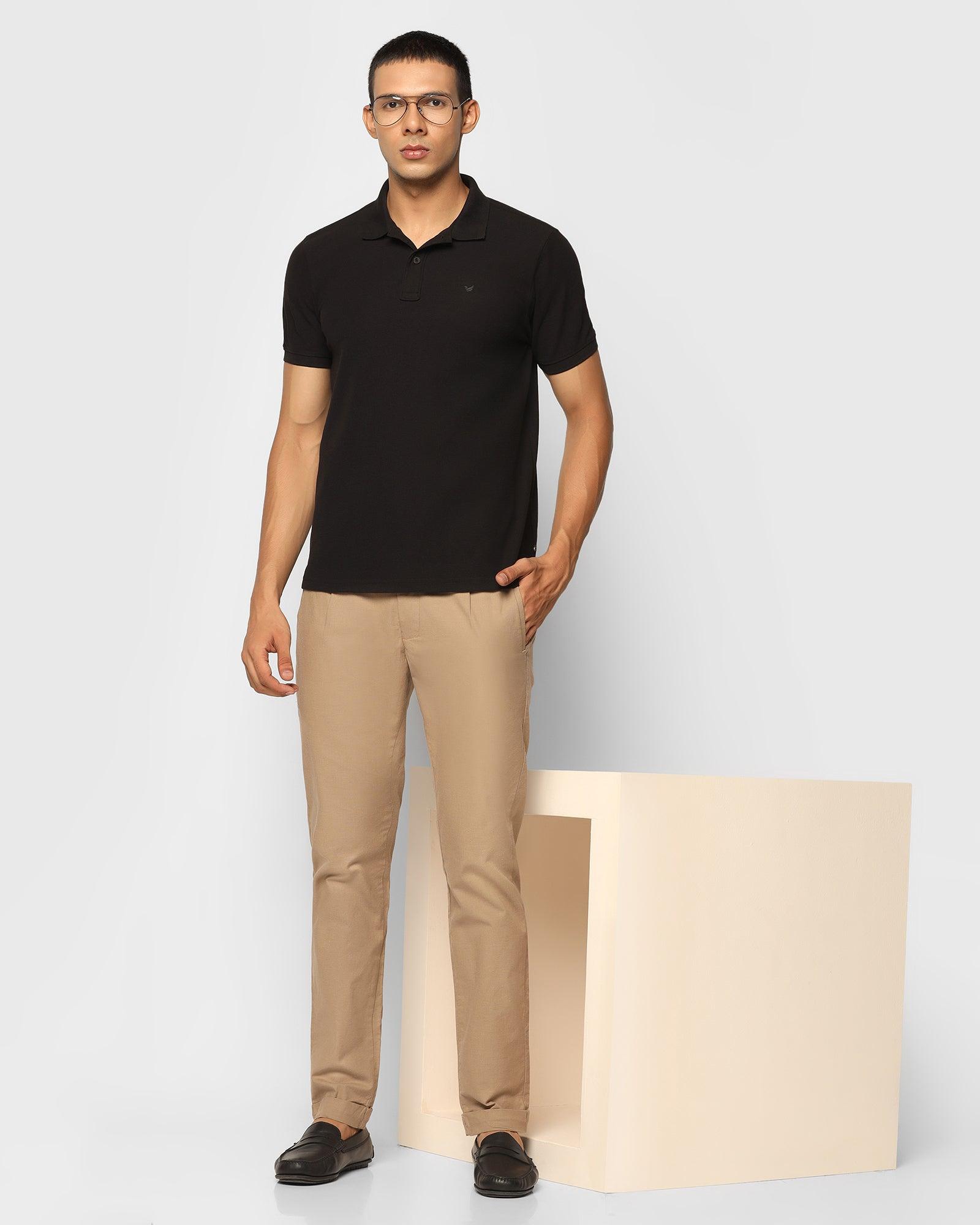 Polo Black Solid T Shirt - Jacob - Blackberrys