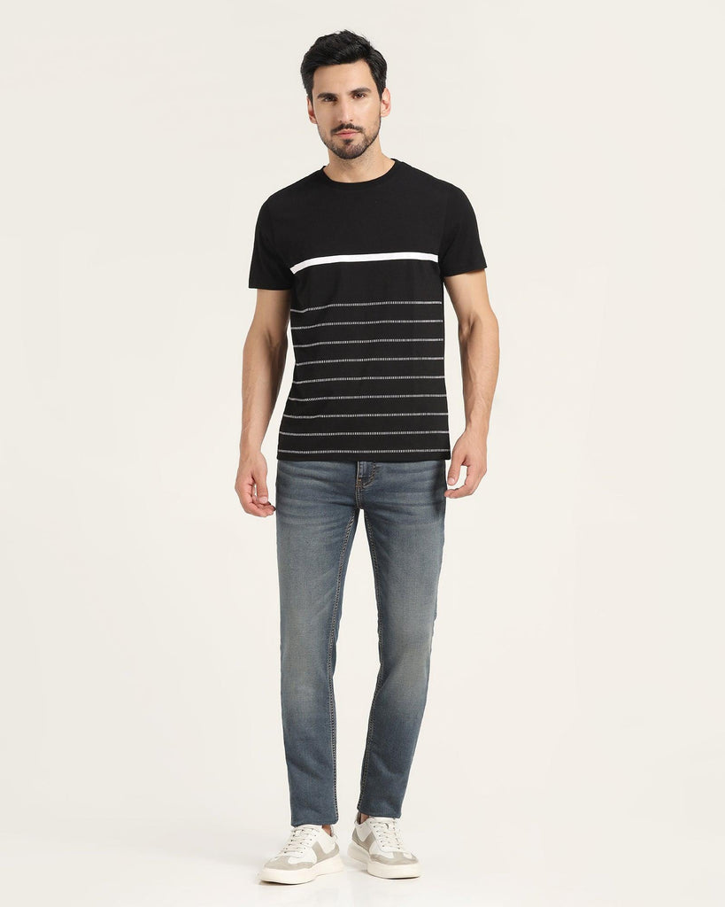 Crew Neck Black Stripe T-Shirt - Mild