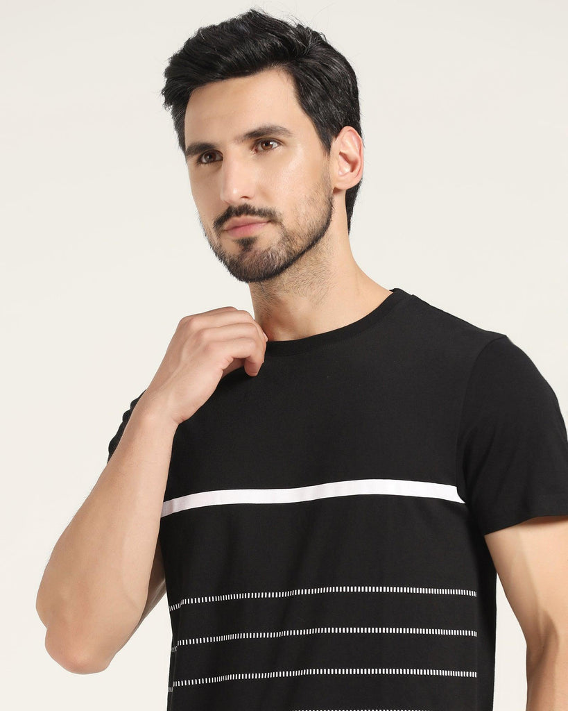 Crew Neck Black Stripe T-Shirt - Mild