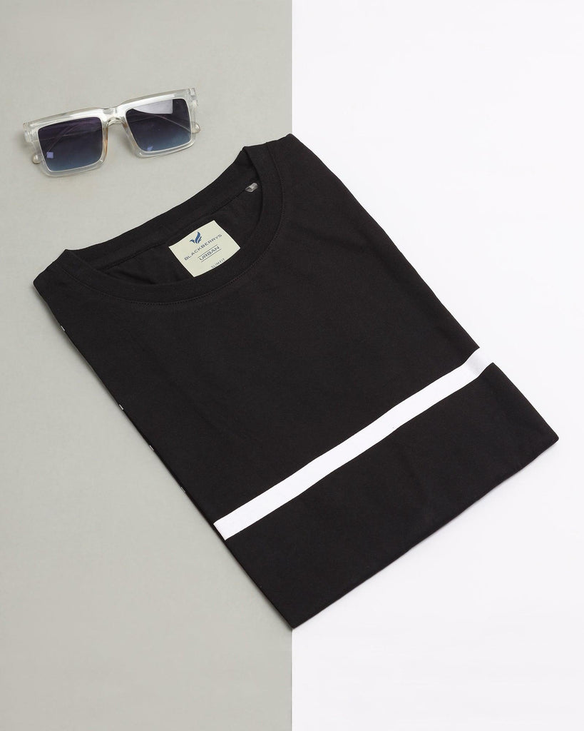 Crew Neck Black Stripe T-Shirt - Mild