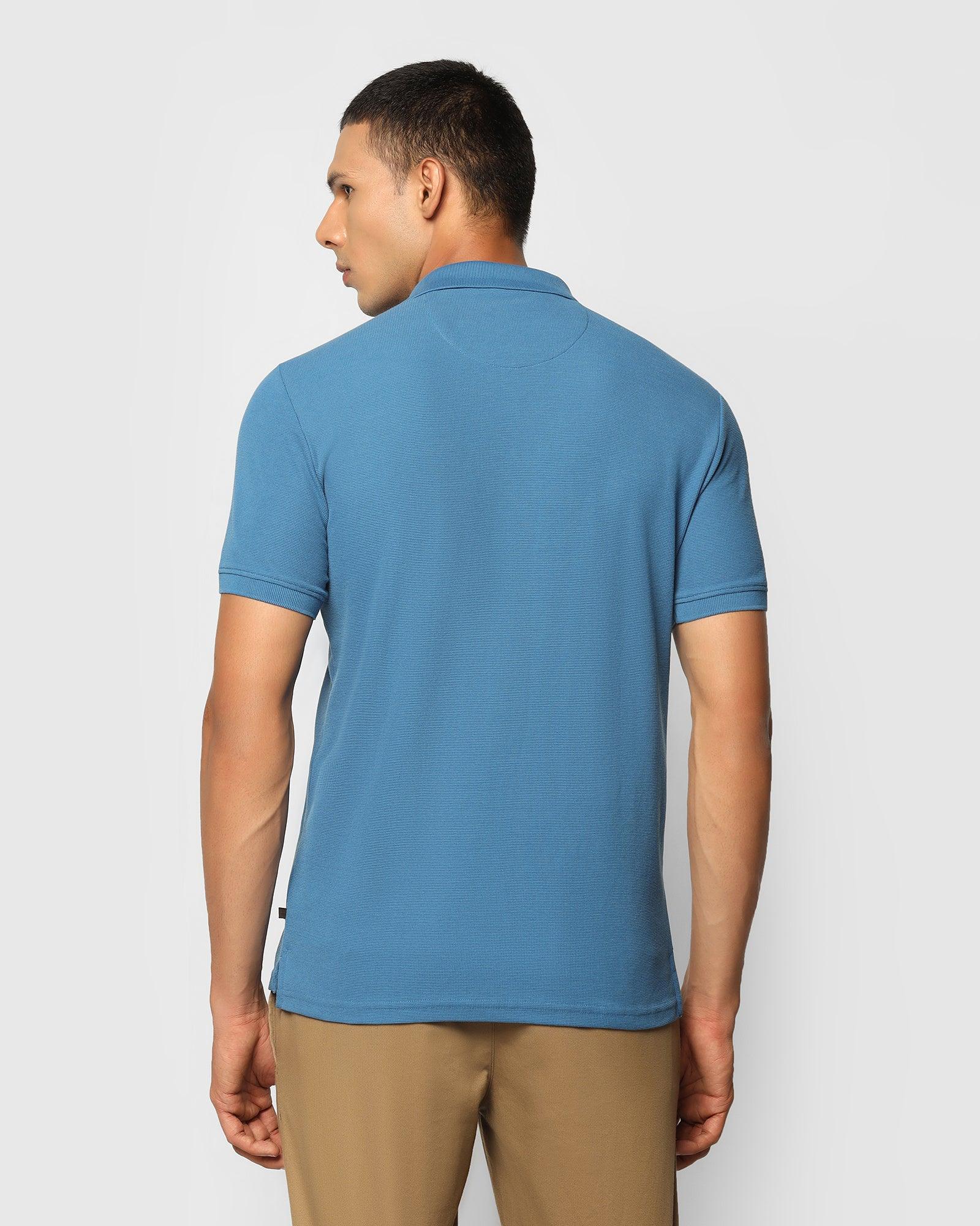 Polo T Shirt In Celestial Blue (Jacob) - Blackberrys