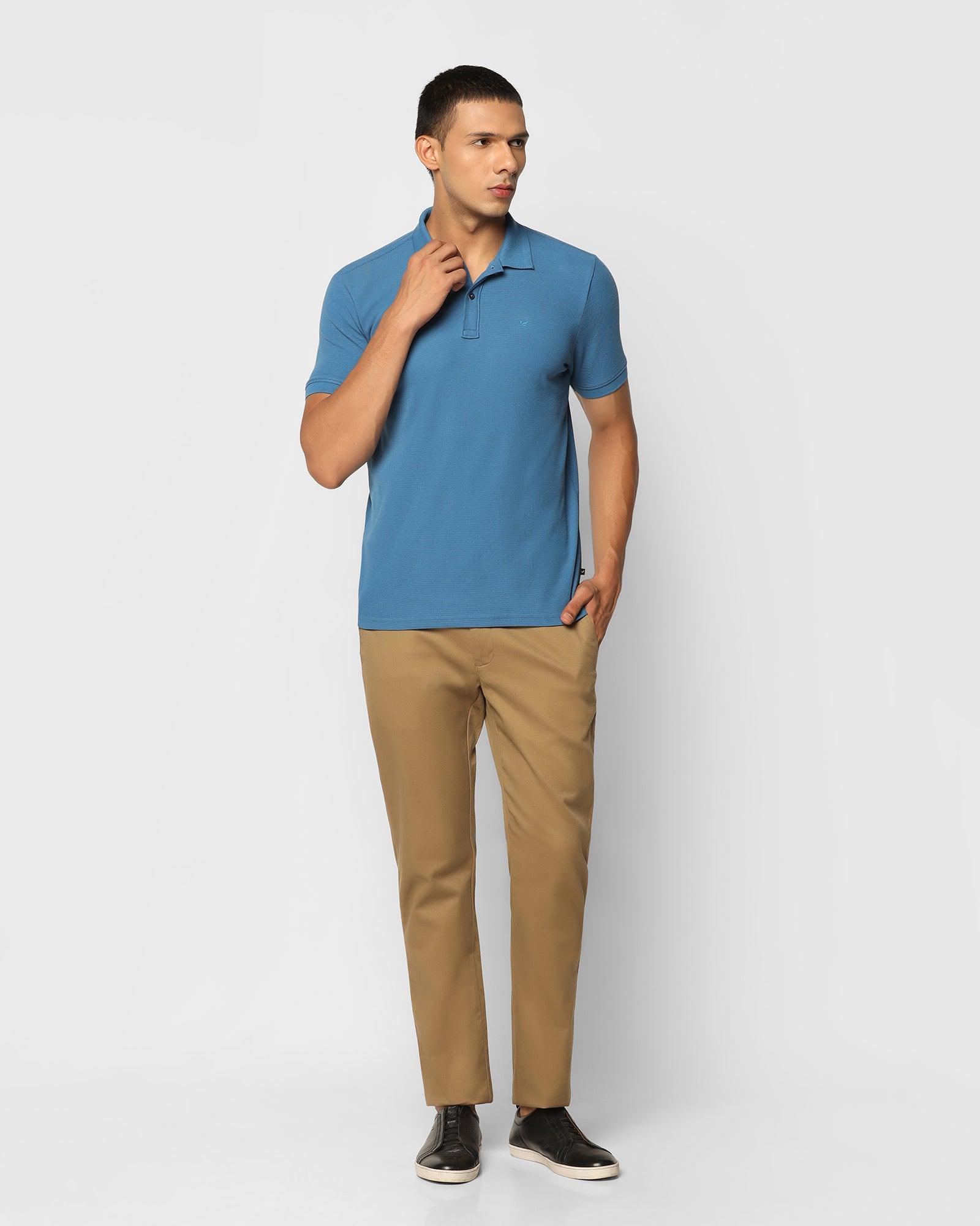 Polo T Shirt In Celestial Blue (Jacob) - Blackberrys