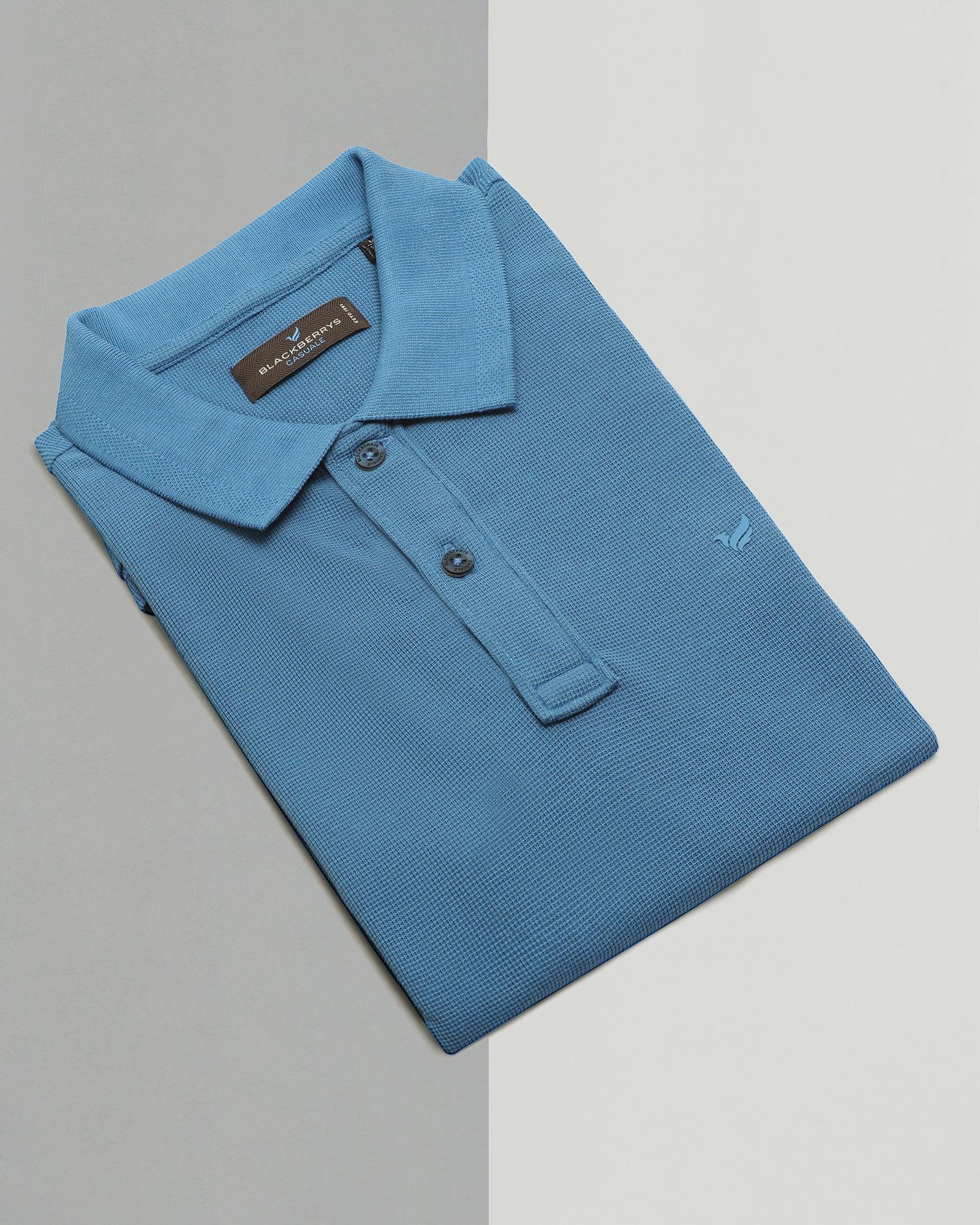 Polo T Shirt In Celestial Blue (Jacob) - Blackberrys