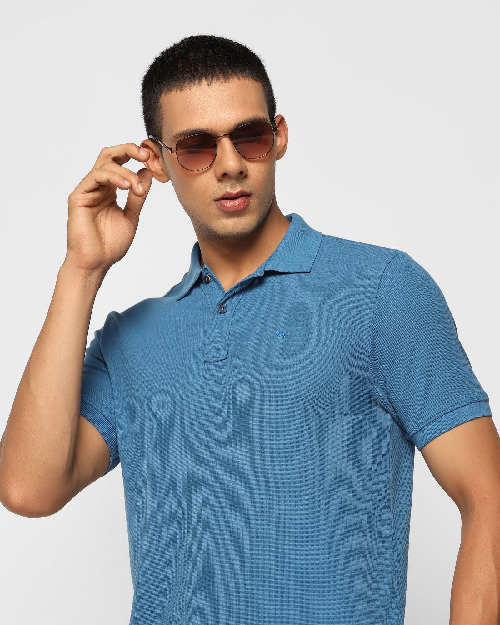 Polo T Shirt In Celestial Blue (Jacob) - Blackberrys