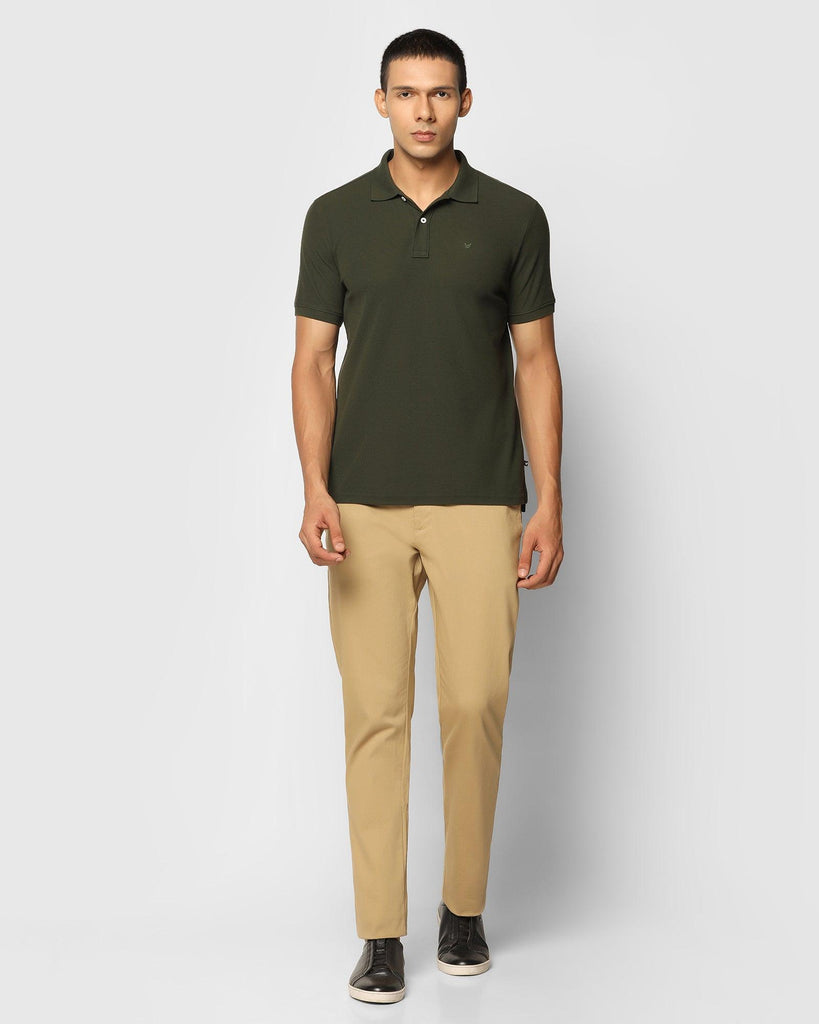 Polo Moss Green Solid T-Shirt - Jacob