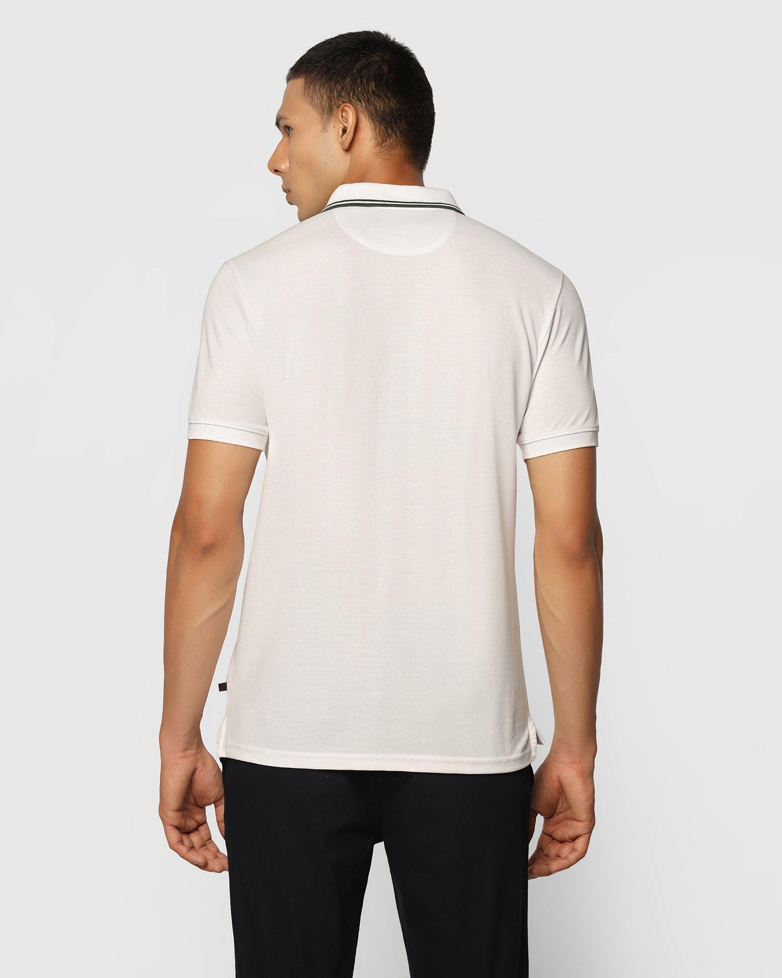 Polo T Shirt In White (Klaus) - Blackberrys