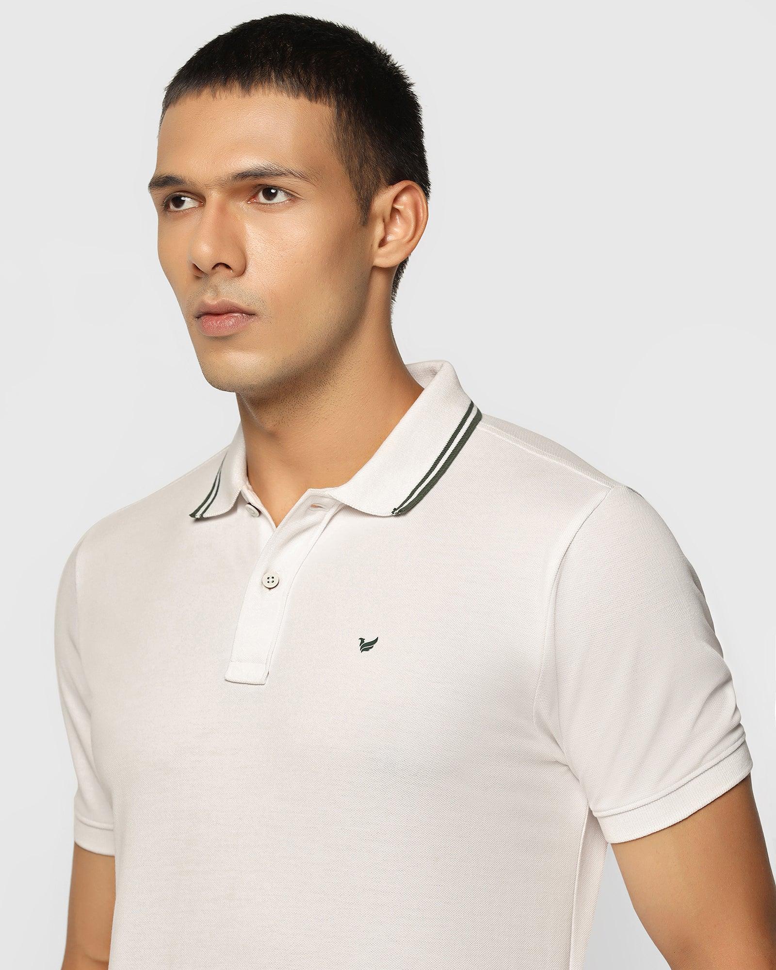 Polo T Shirt In White (Klaus) - Blackberrys