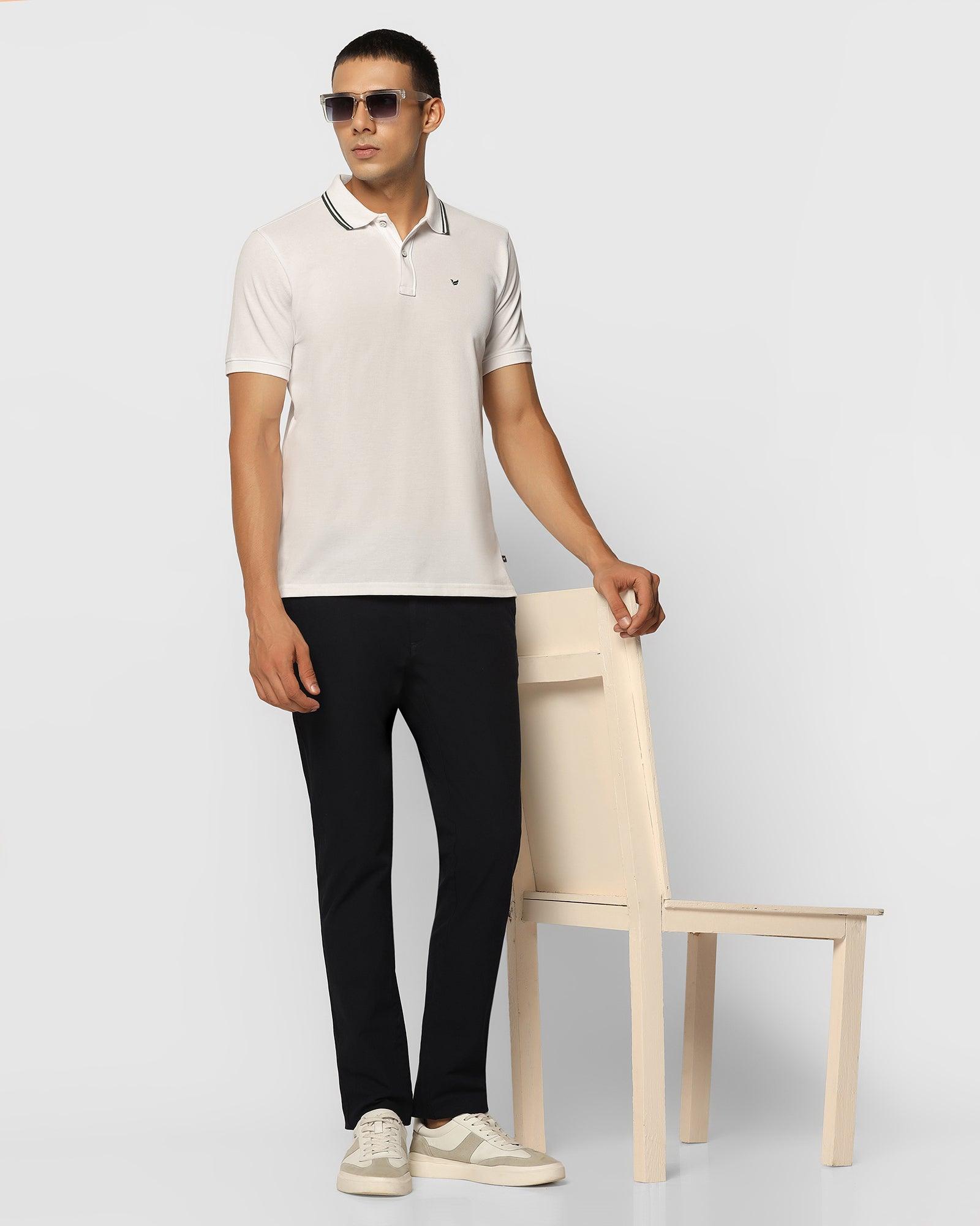 Polo T Shirt In White (Klaus) - Blackberrys