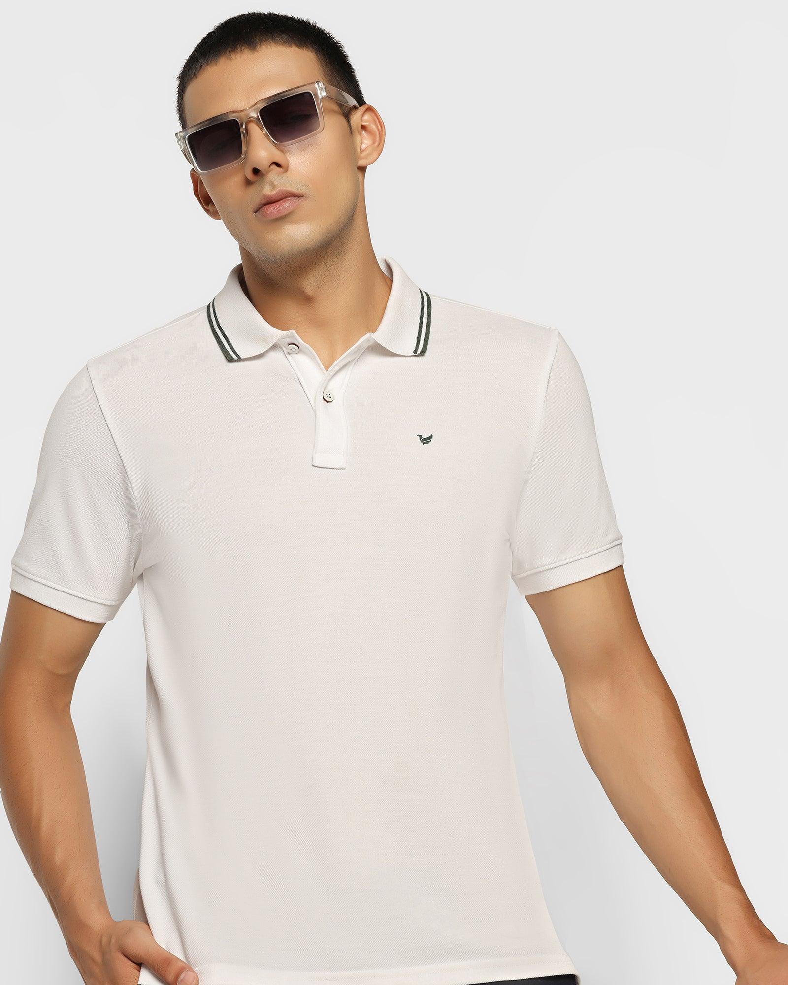 Polo T Shirt In White (Klaus) - Blackberrys