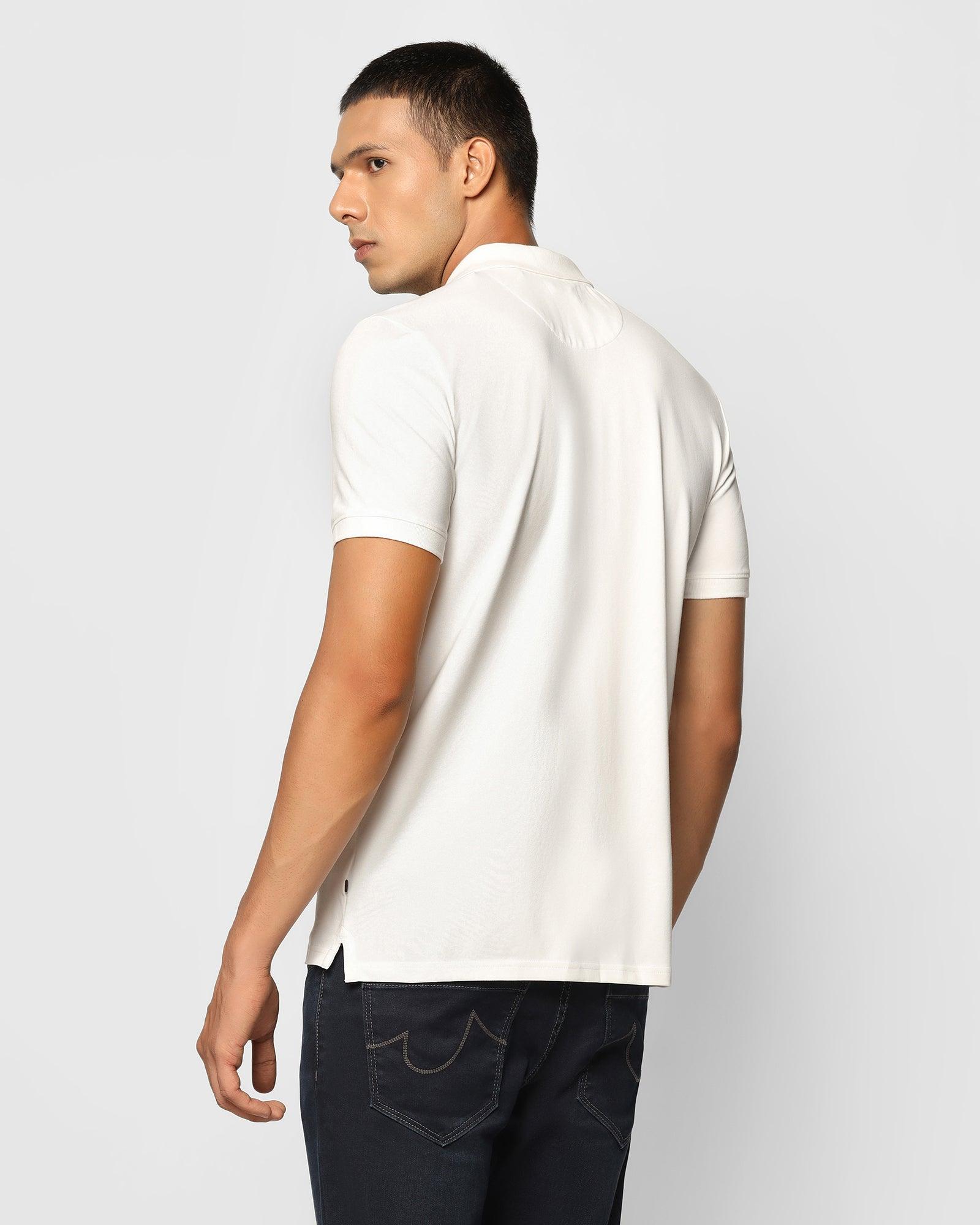 Polo White Solid T Shirt - Yuki - Blackberrys