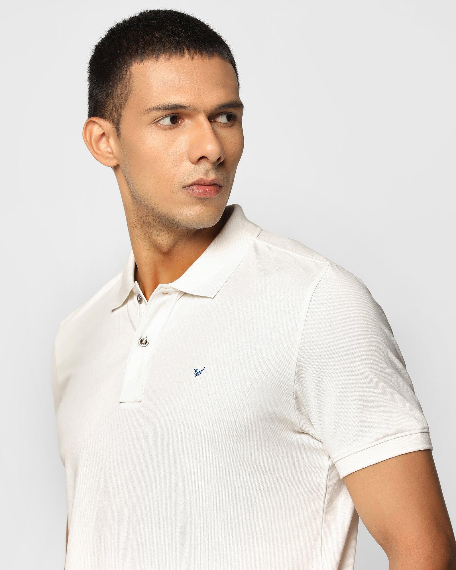 Polo White Solid T Shirt - Yuki - Blackberrys