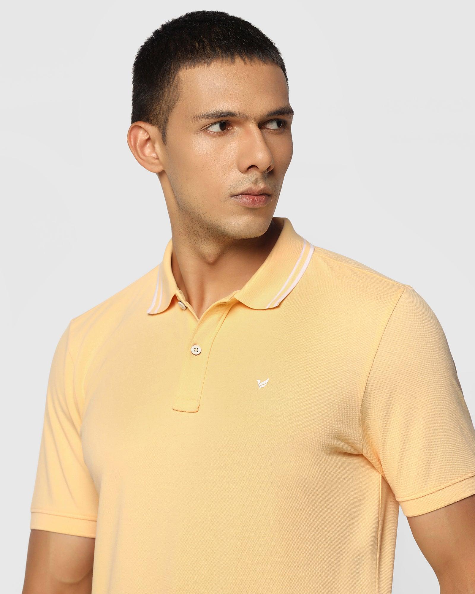 Polo T Shirt In Yellow (Klaus) - Blackberrys