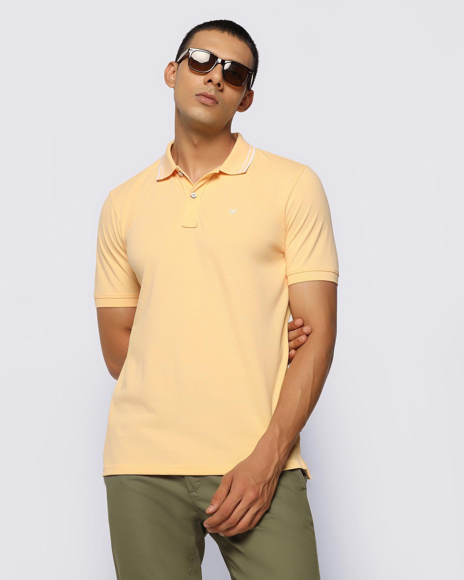 Polo T Shirt In Yellow (Klaus) - Blackberrys