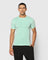 Crew Neck Mint Solid T Shirt - Hola