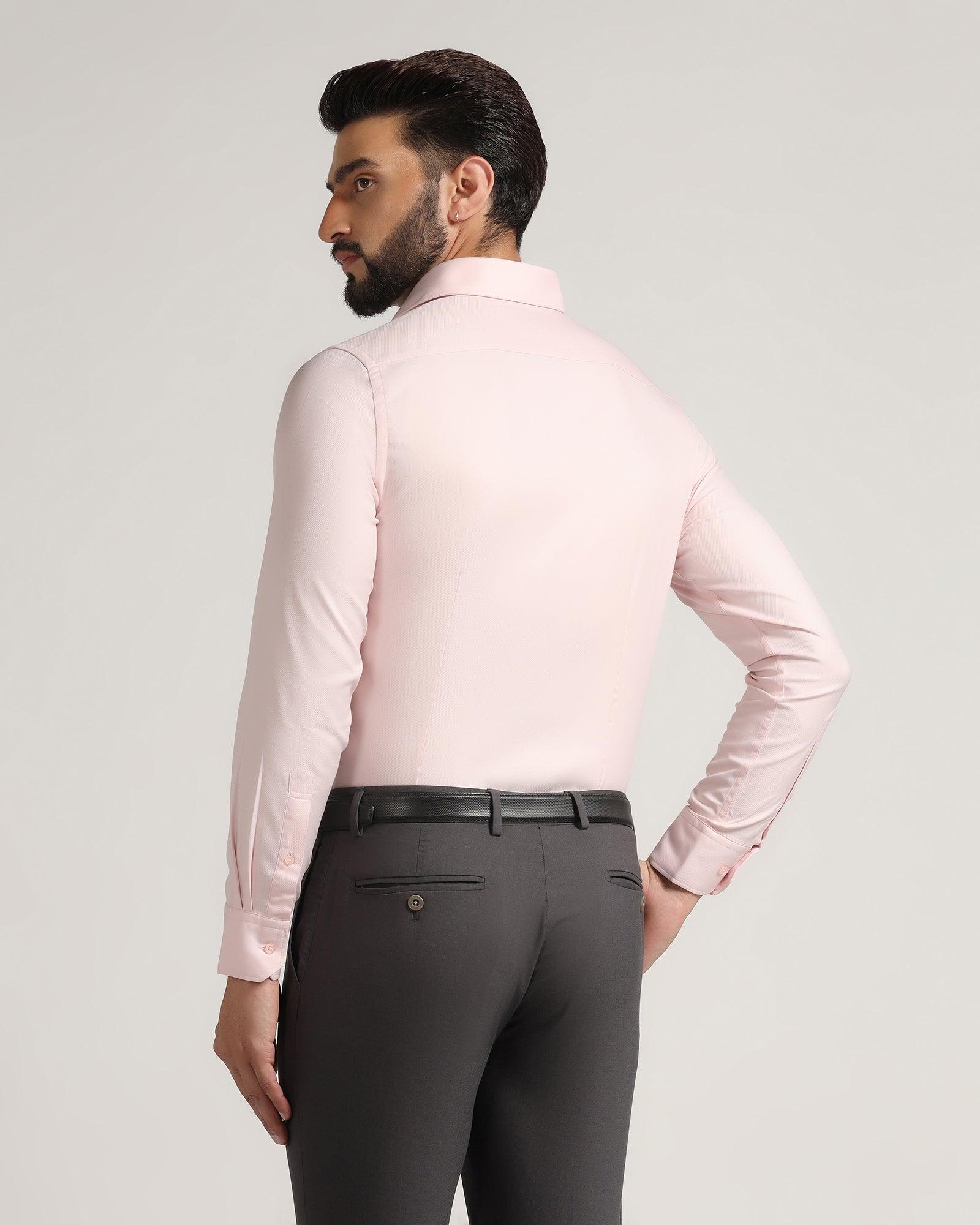 Formal Pink Solid Shirt - Alfed