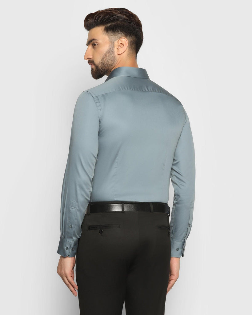 Formal Teal Solid Shirt - Simble