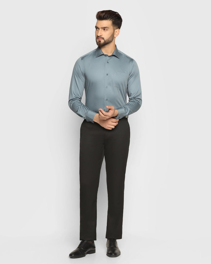 Formal Teal Solid Shirt - Simble