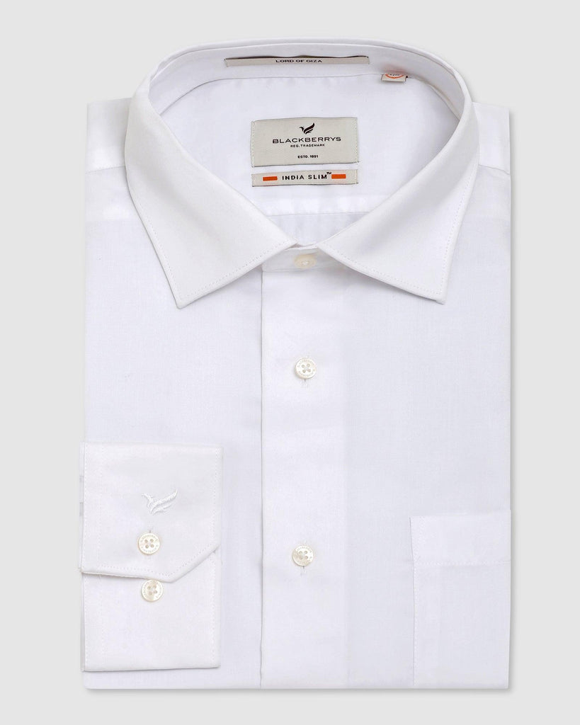 Formal White Solid Shirt - Dawn