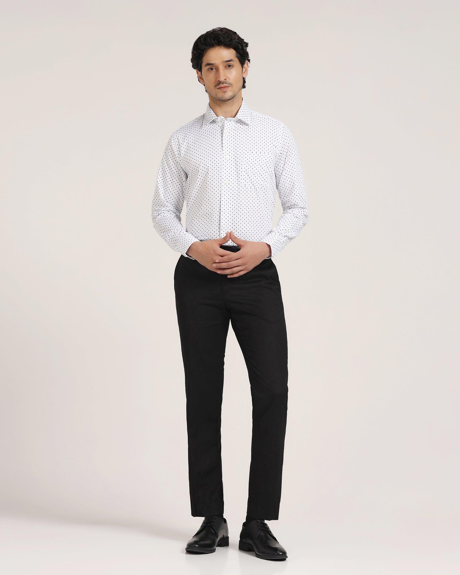 Slim Fit B-91 Formal Black Solid Trouser - Lexi - Blackberrys