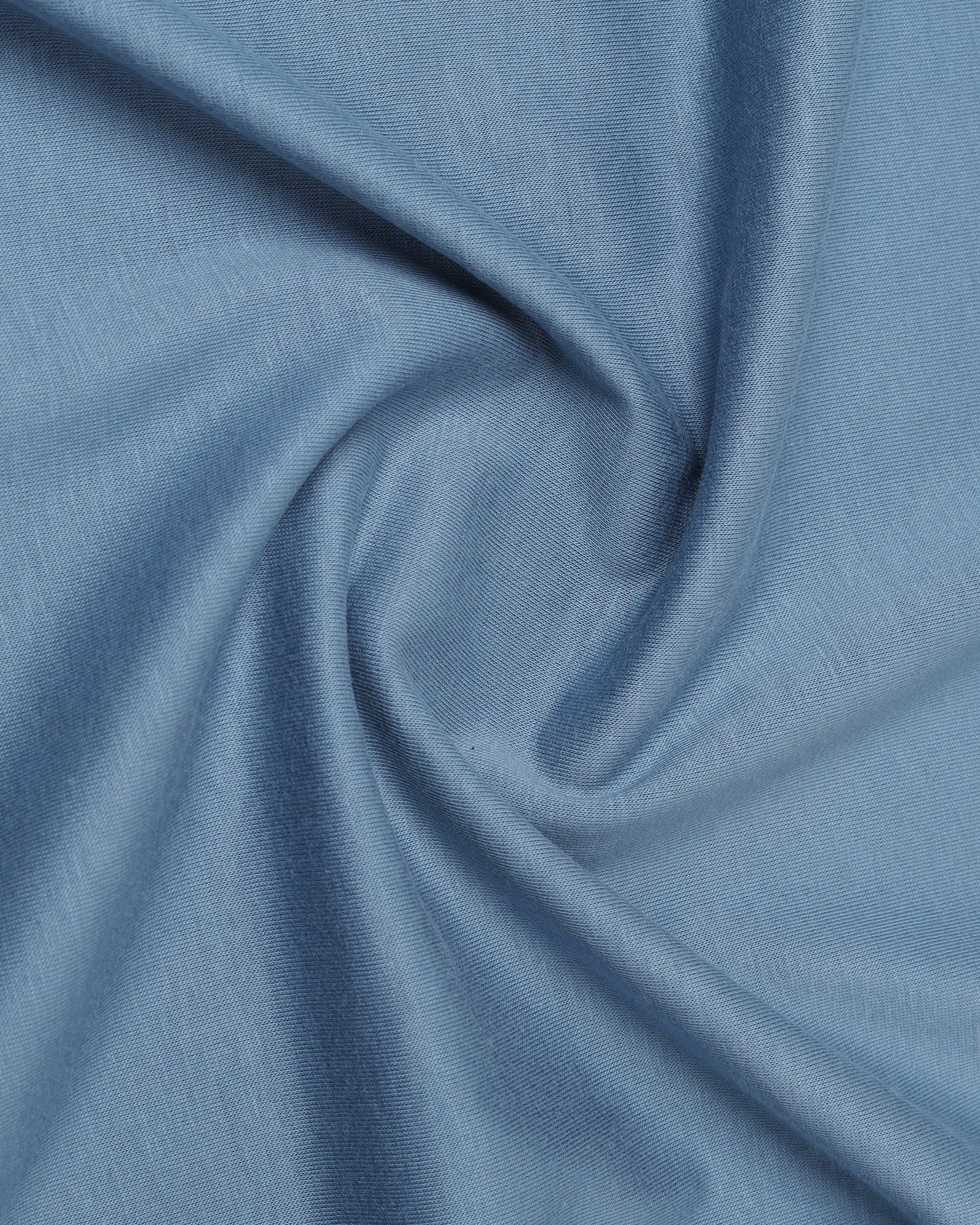 Steel Blue Crew Neck Solid T-Shirt - Peralta