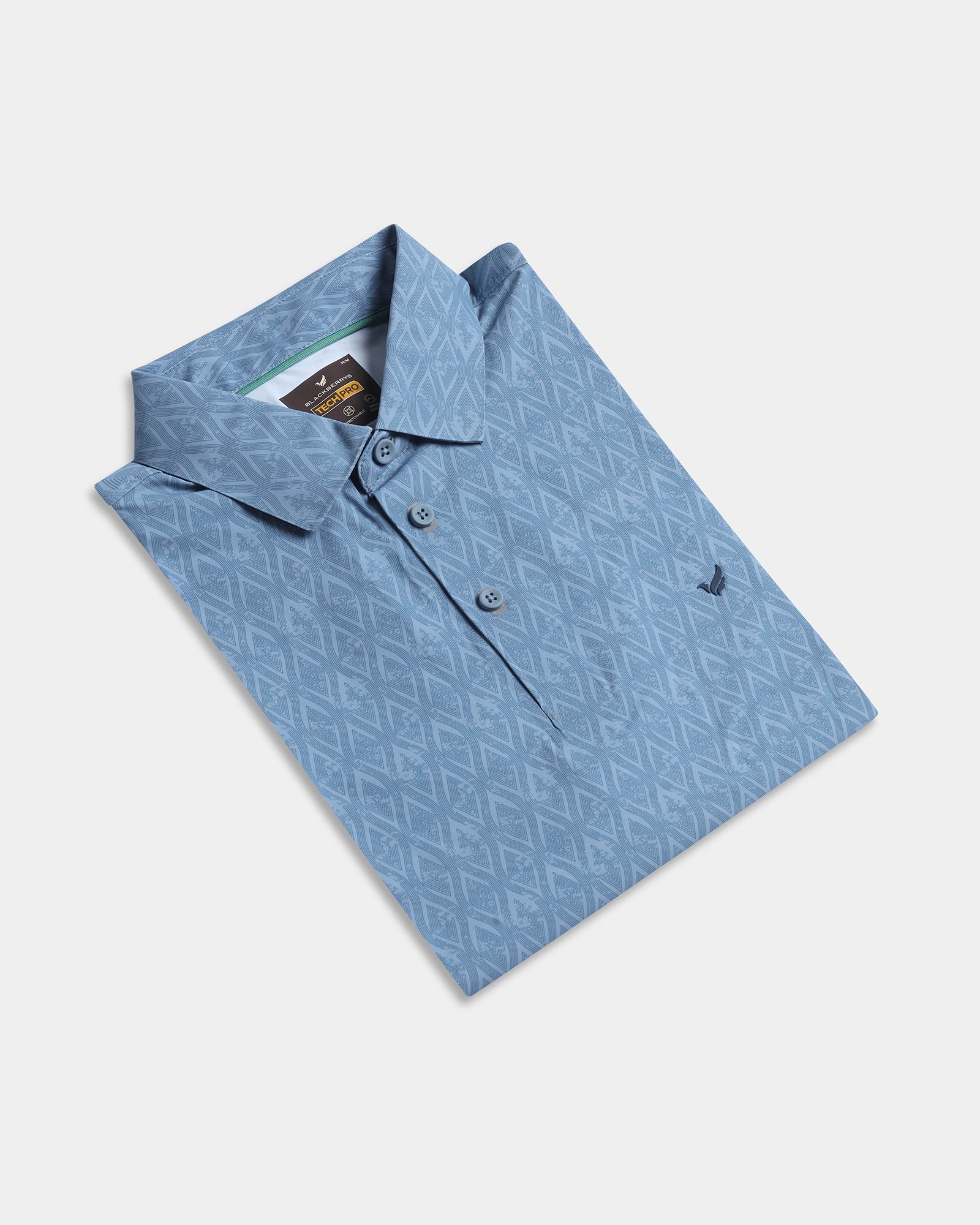 Steel Blue TechPro Printed Polo - Peeves