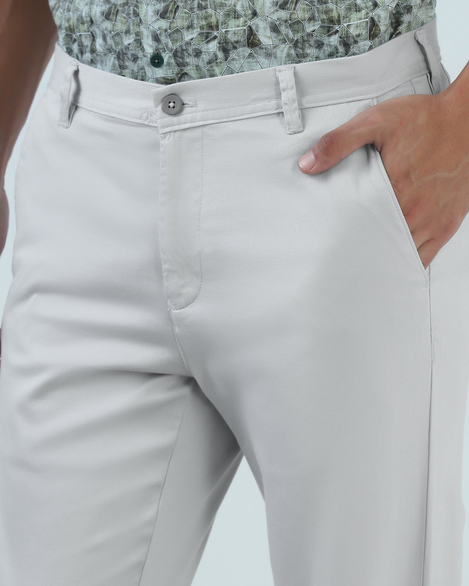 Steel Blue Textured Khakis - Kart