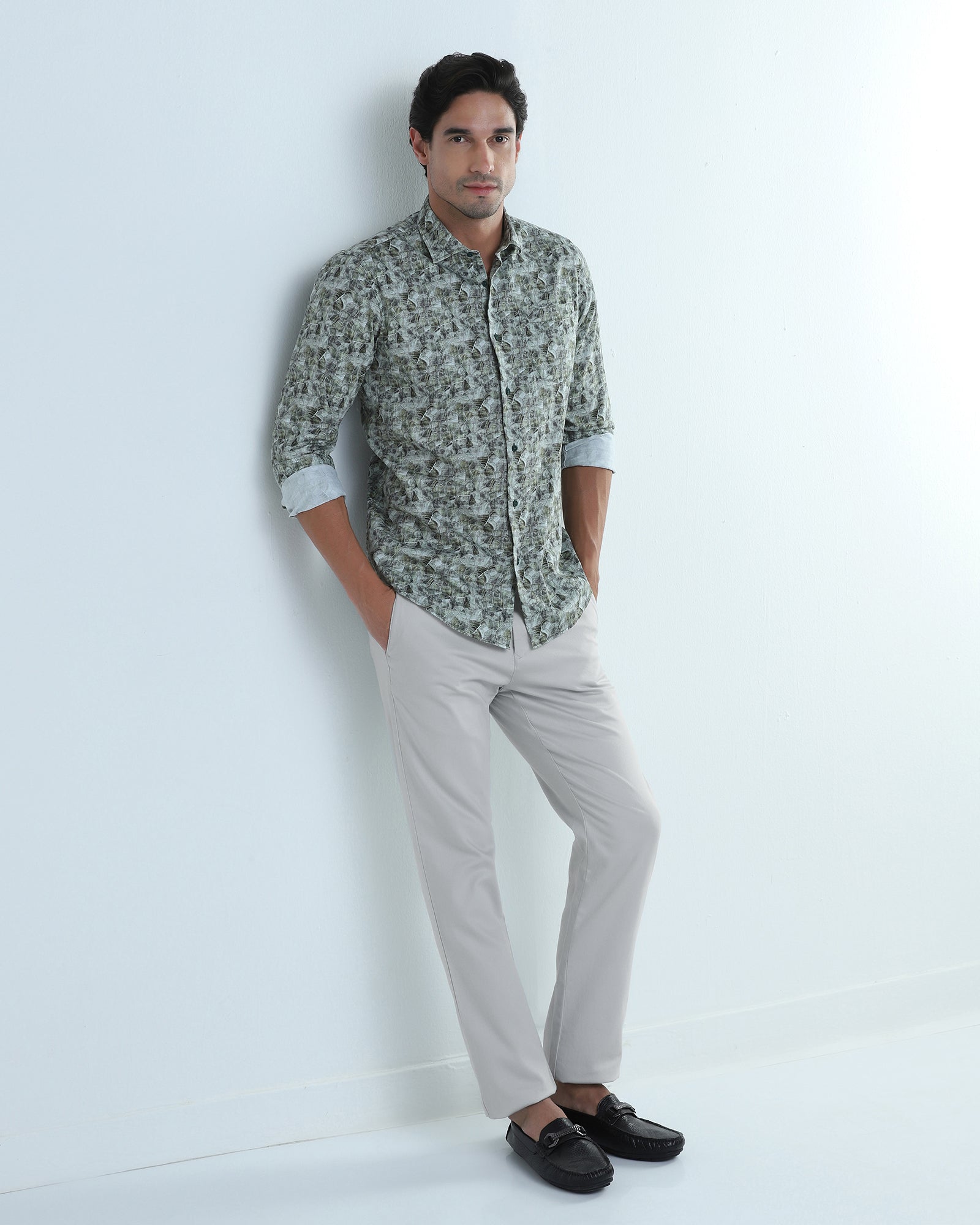 Steel Blue Textured Khakis - Kart