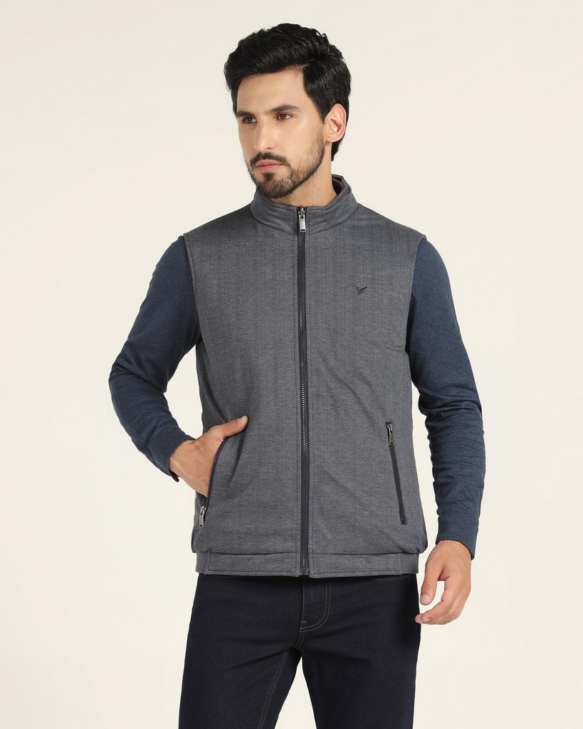 Reversible Stone Solid Zipper Jacket - Pietro