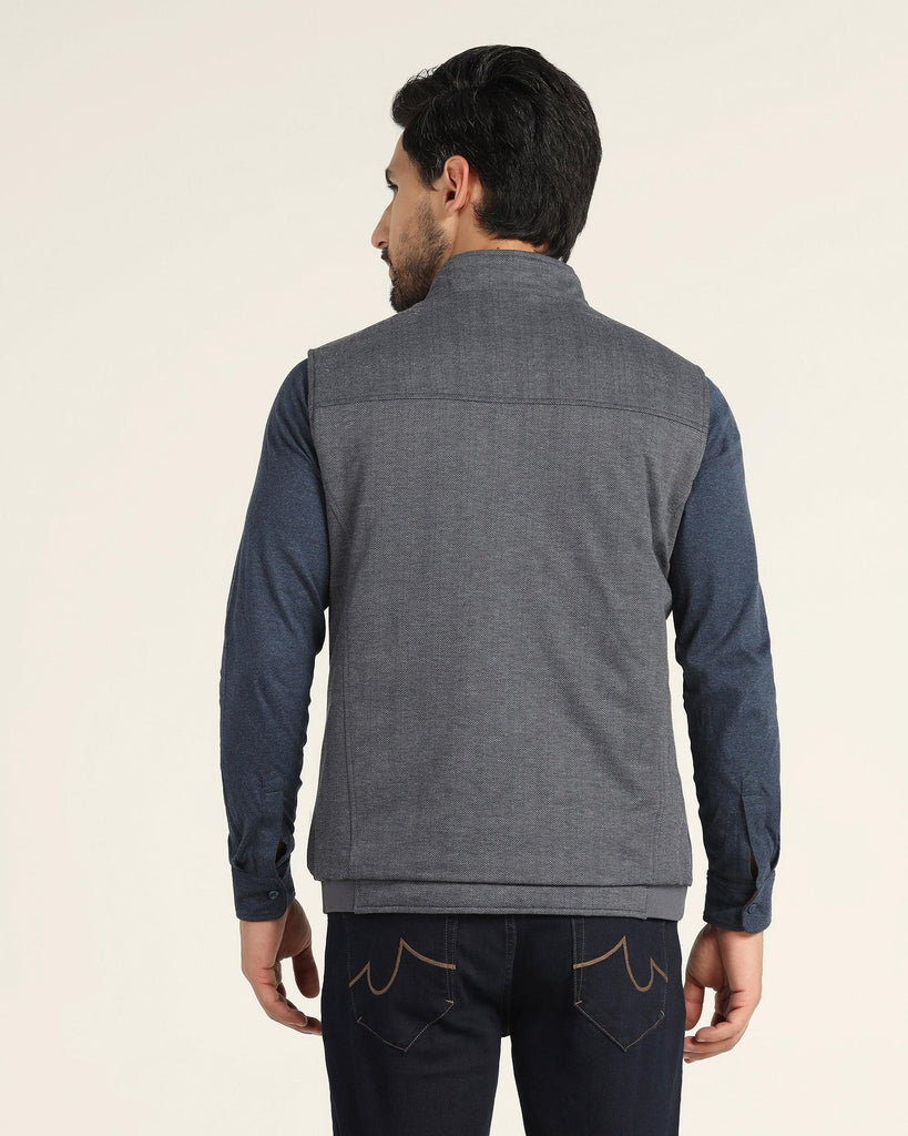 Reversible Stone Solid Zipper Jacket - Pietro