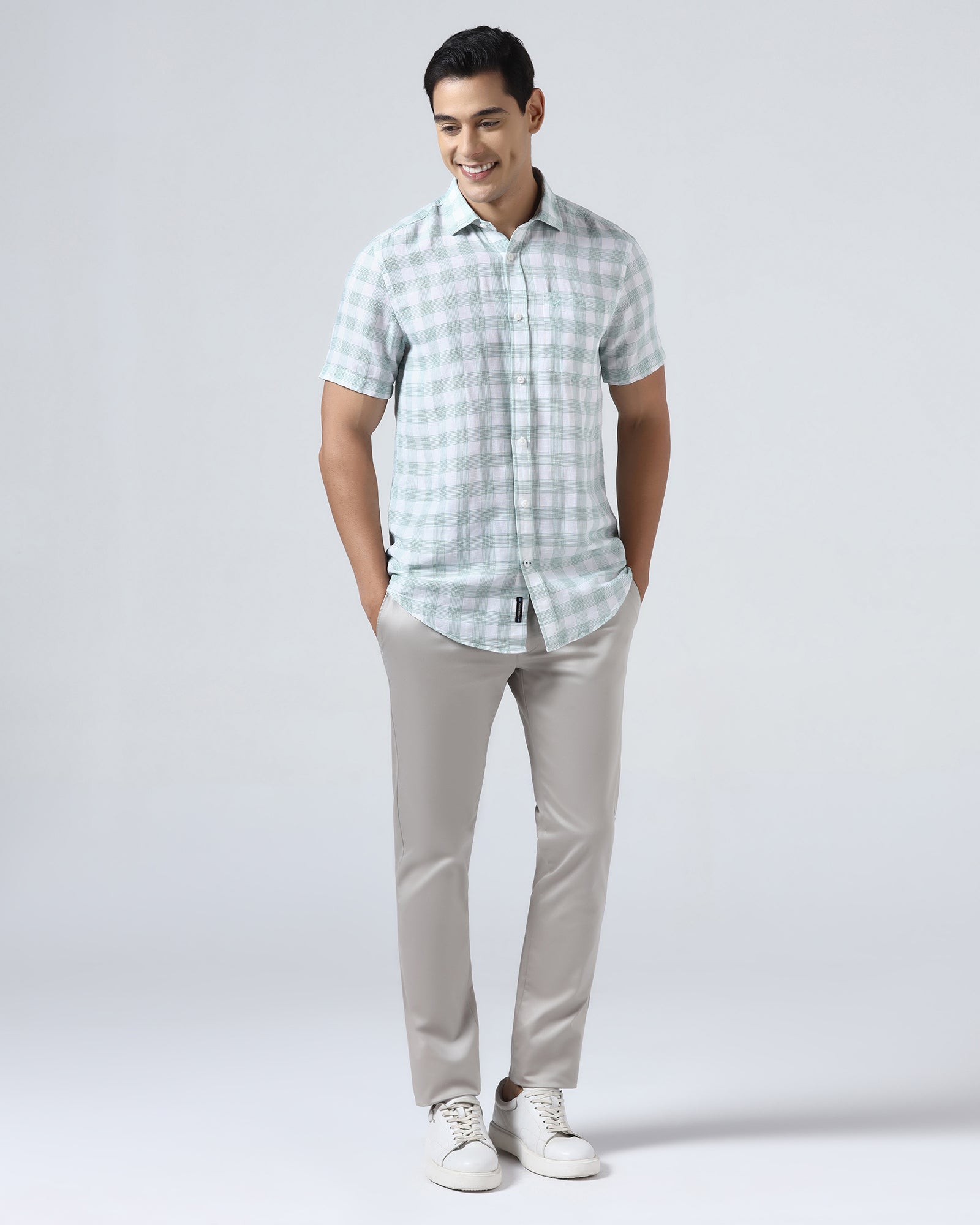 Stone Non Iron Solid Khakis - Cypres