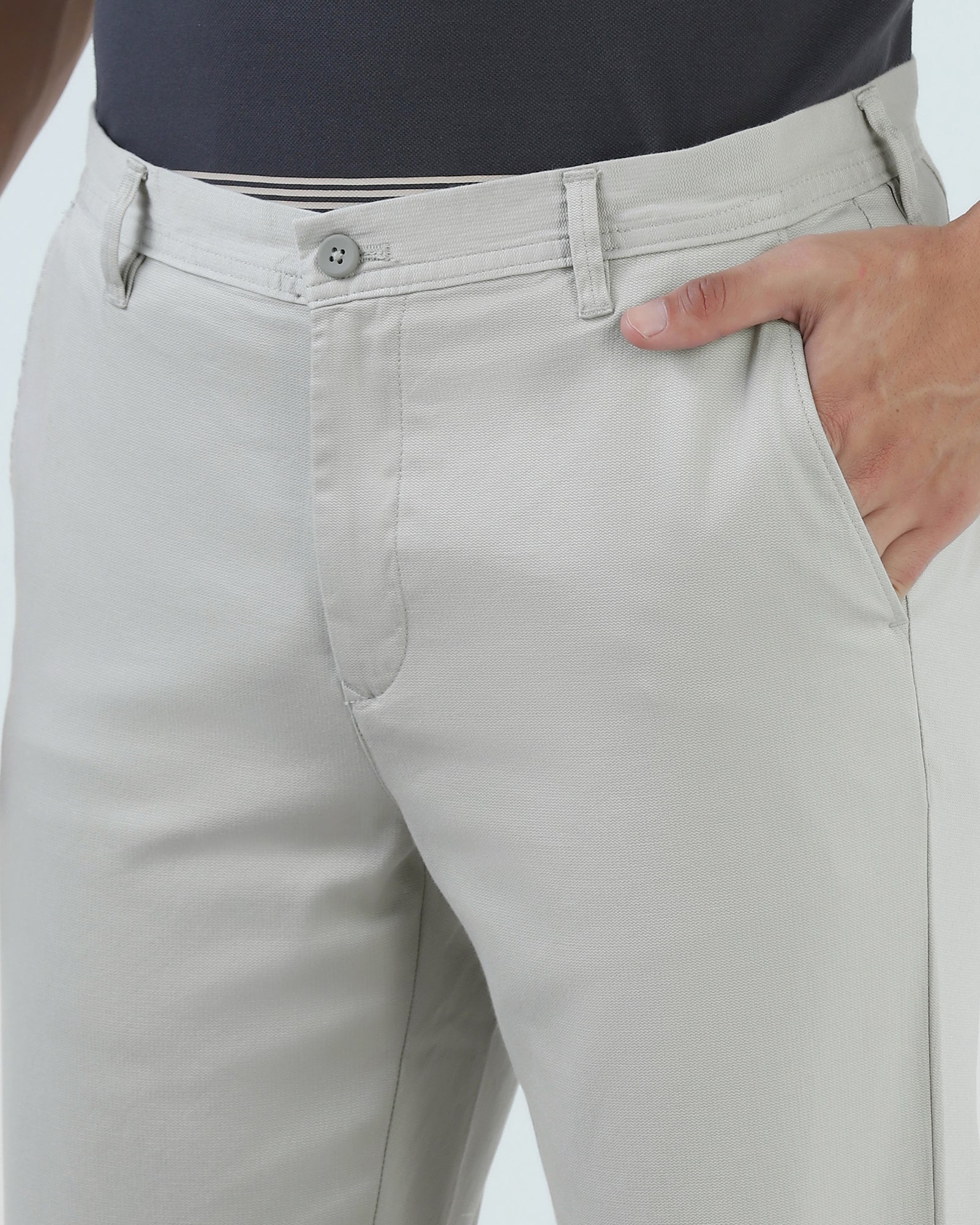 Stone Textured Khakis - Wide