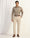 Straight B-90 Formal Beige Textured Trouser - Otto
