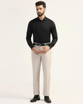 Straight B-90 Formal Beige Textured Trouser - Mazda