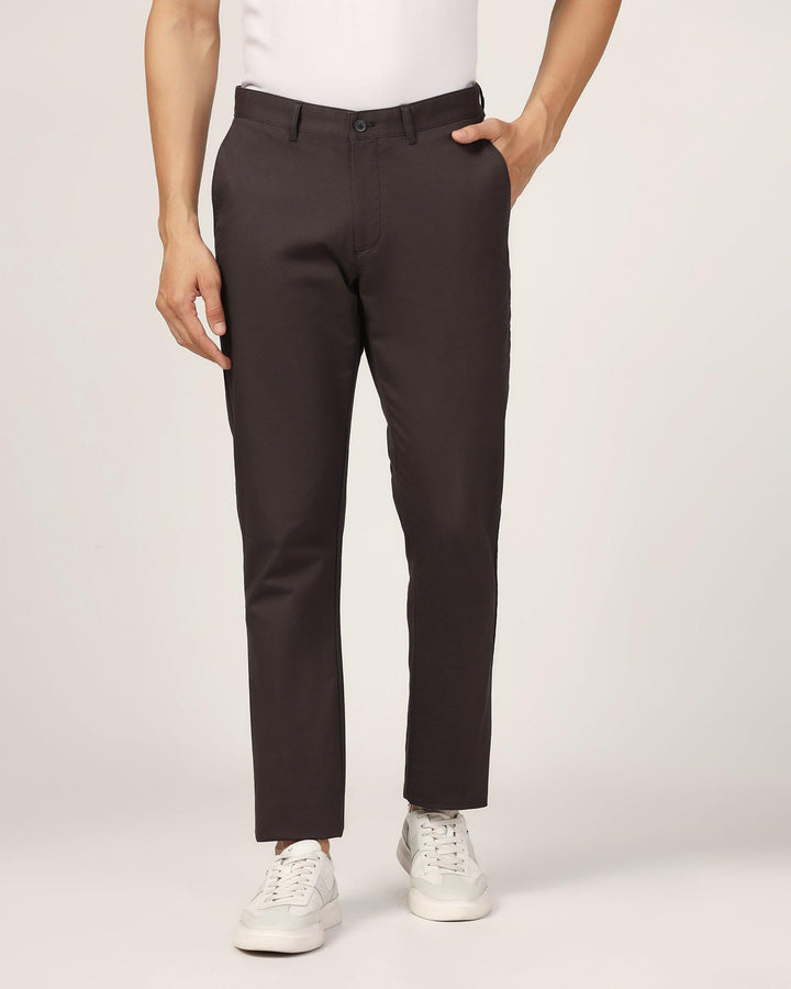 Straight B-90 Casual Charcoal Textured Khakis - Segy